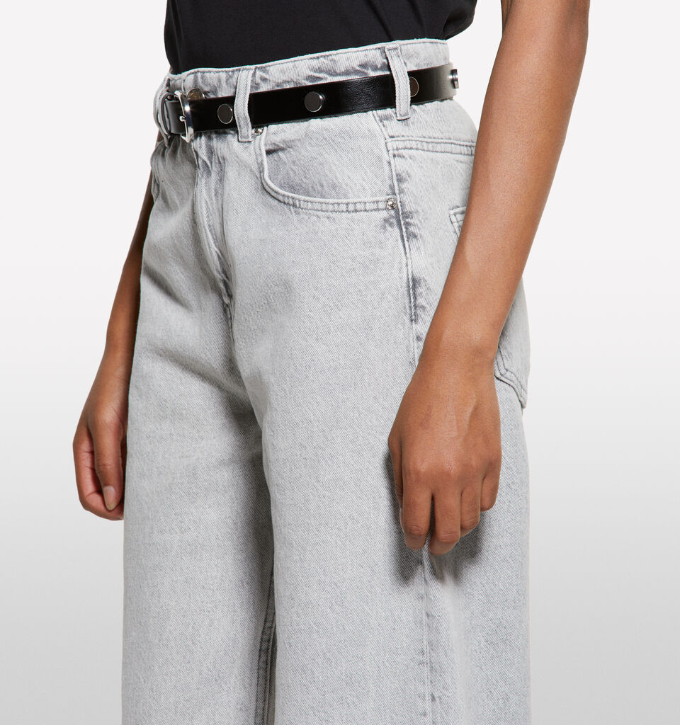 Τζιν wide fit γκρι - τζιν καμπάνα γυναικεία - Γκρι | Sisley image number 4